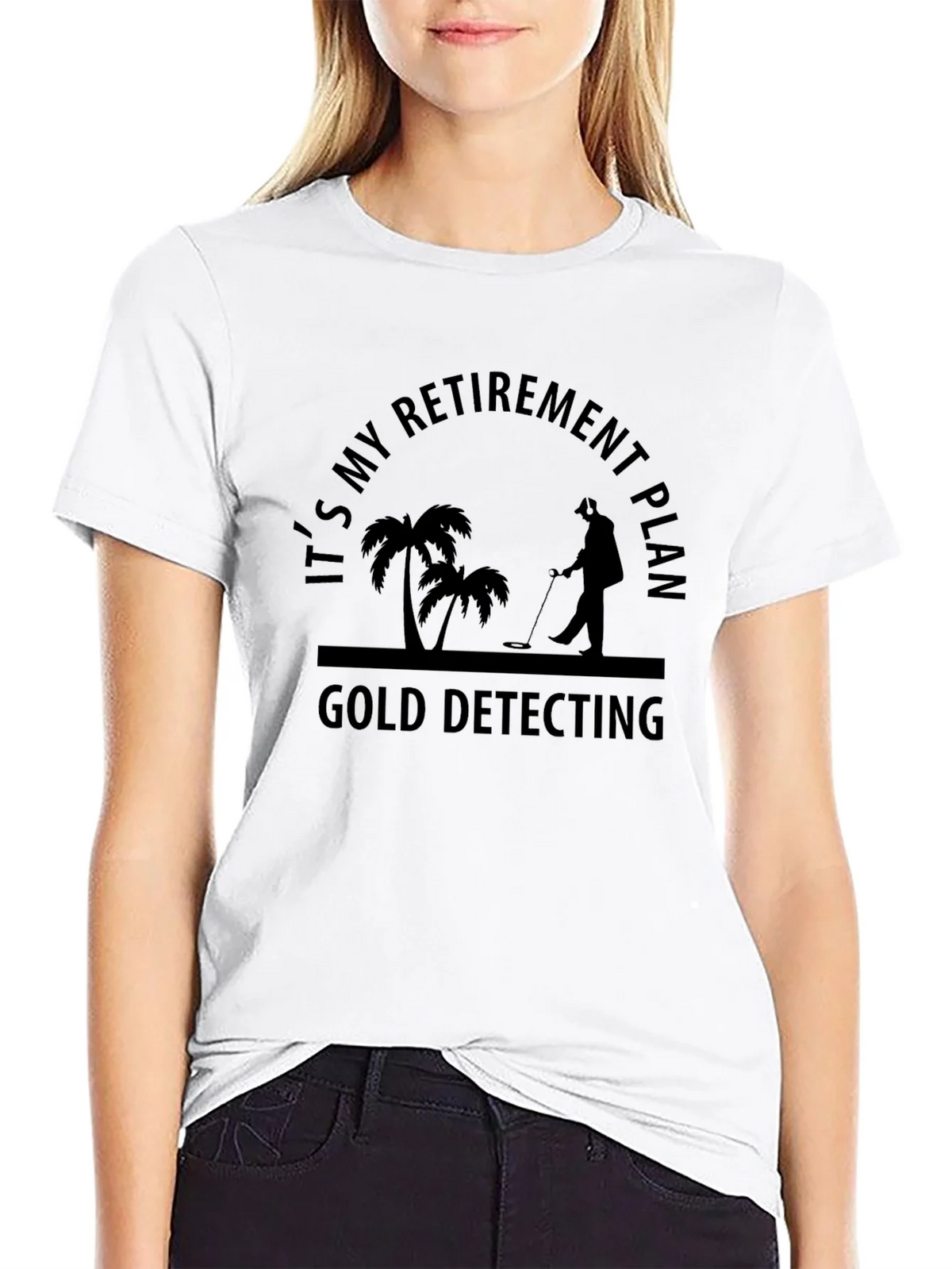 Retirement Gold Detecting Black T-Shirt product image 8