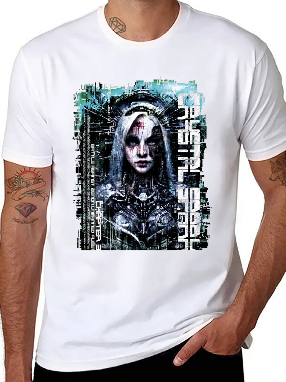 Futuristic Cyberpunk Graphic T-Shirt product image 4