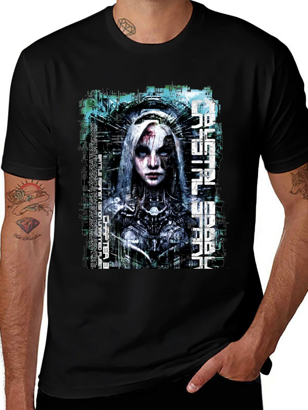 Futuristic Cyberpunk Graphic T-Shirt product image 1