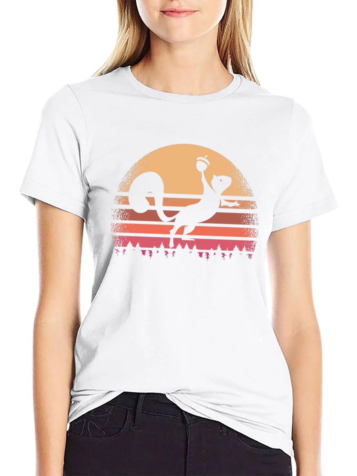 Retro Squirrel Sunset T-Shirt product image 8