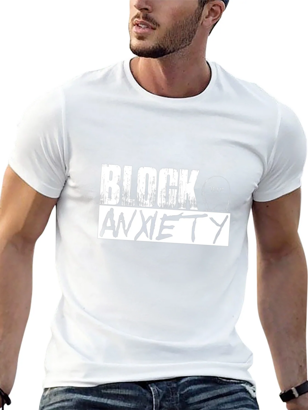 Block Anxiety Graphic T-Shirt - Unisex Cotton Tee product image 12