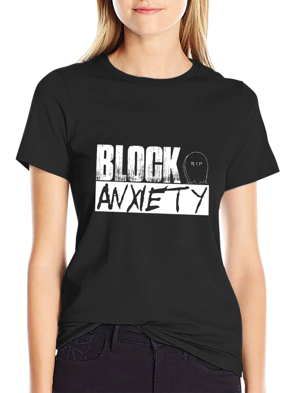 Block Anxiety Graphic T-Shirt - Unisex Cotton Tee product image 2