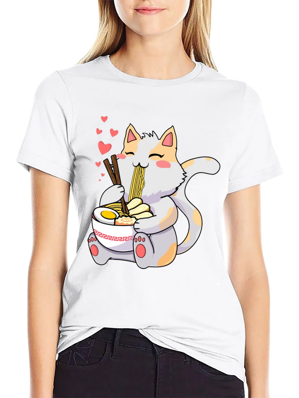 Cute Cat Ramen T-Shirt - Kawaii Anime Style product image 8