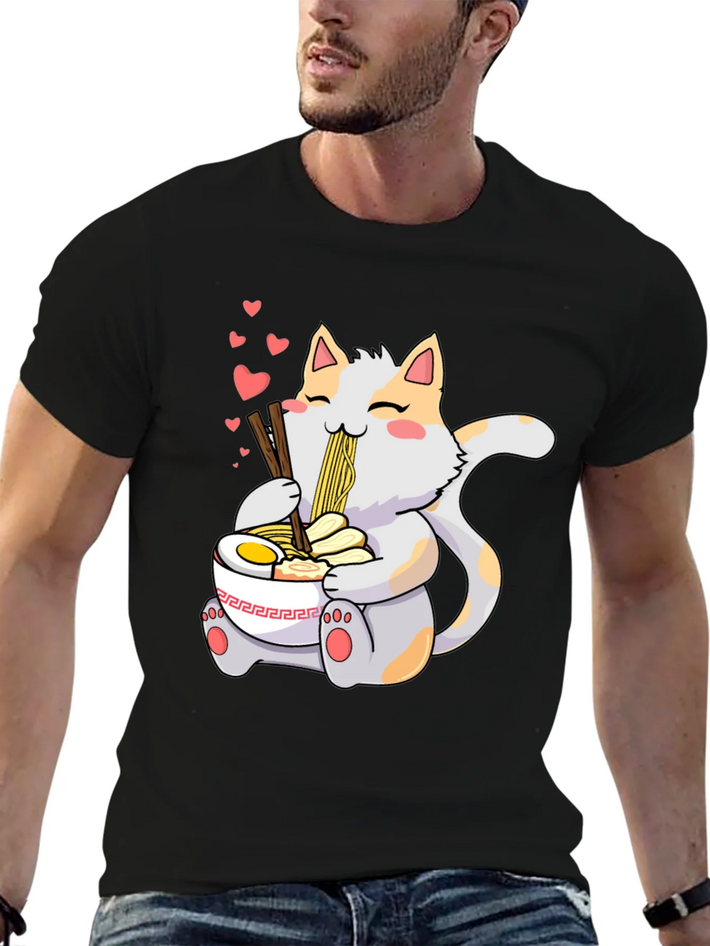 Cute Cat Ramen T-Shirt - Kawaii Anime Style product image 6