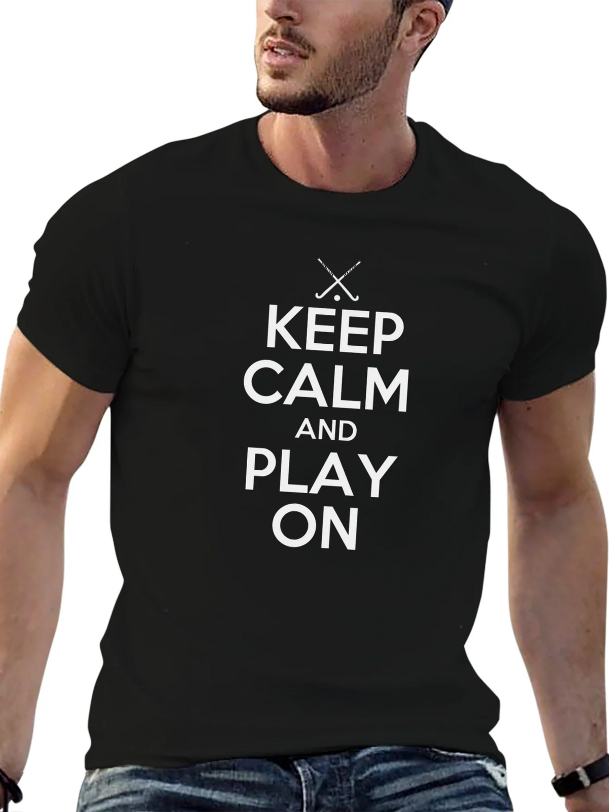 Keep Calm and Play Hockey T-Shirt product image 6