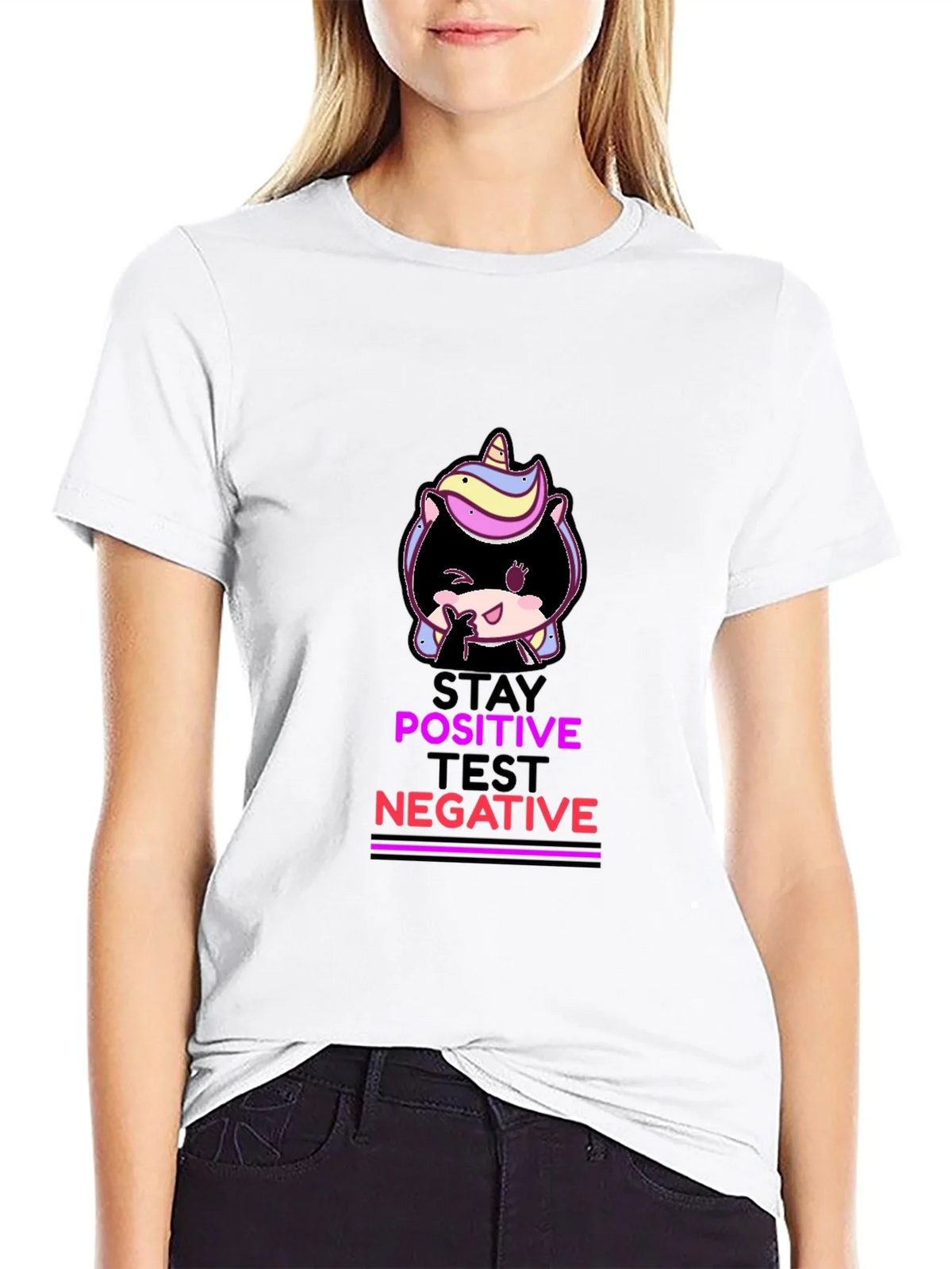 Stay Positive Test Negative Graphic T-Shirt product image 8