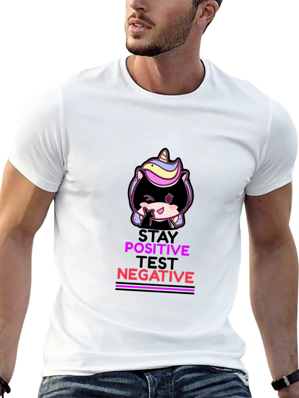 Stay Positive Test Negative Graphic T-Shirt product image 12