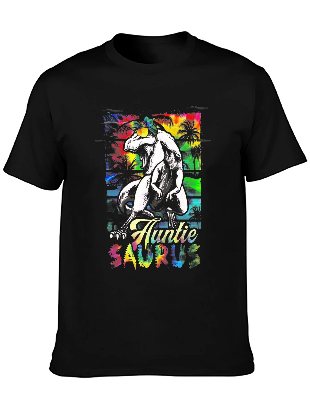 Auntie Saurus Rex Black T-Shirt product image 3