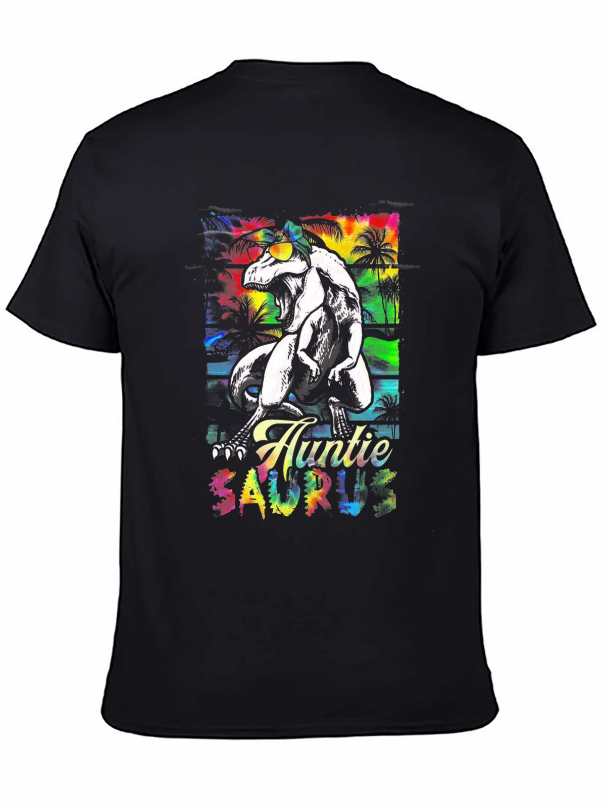 Auntie Saurus Rex Black T-Shirt product image 4