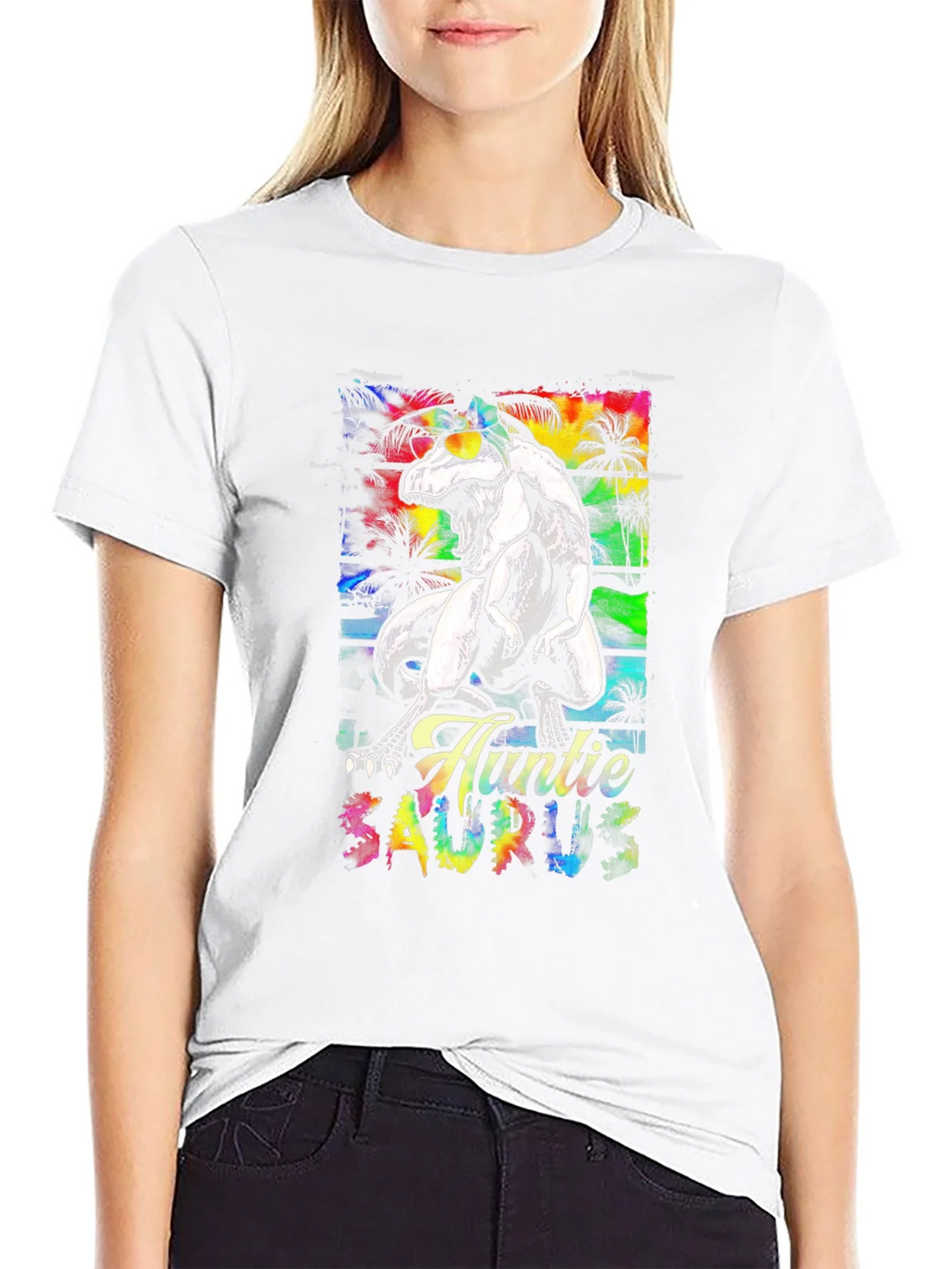 Auntie Saurus Rex Black T-Shirt product image 8