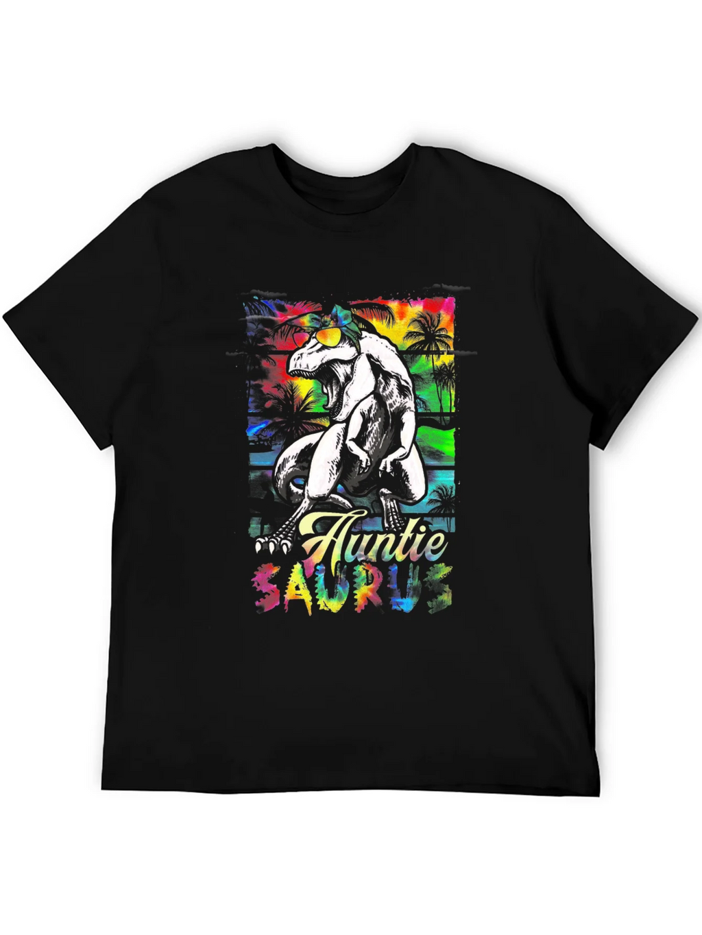 Auntie Saurus Rex Black T-Shirt product image 5