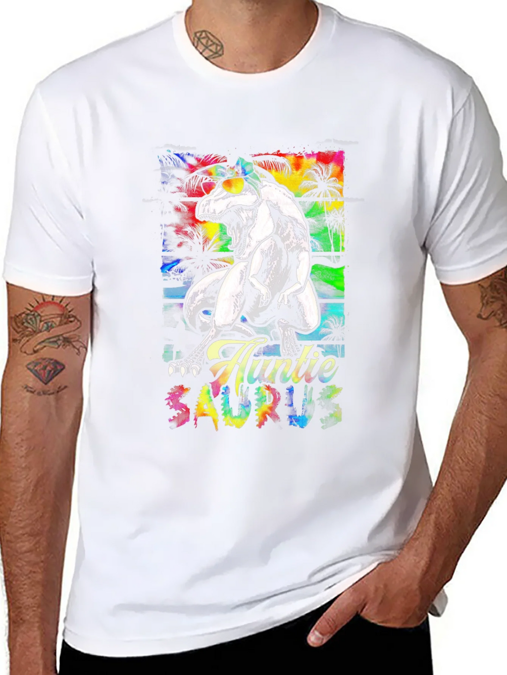 Auntie Saurus Rex Black T-Shirt product image 7