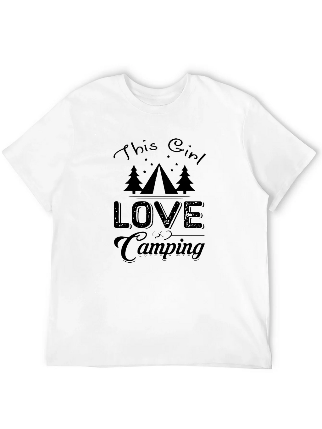 This Girl Loves Camping Graphic Tee - Black product image 11