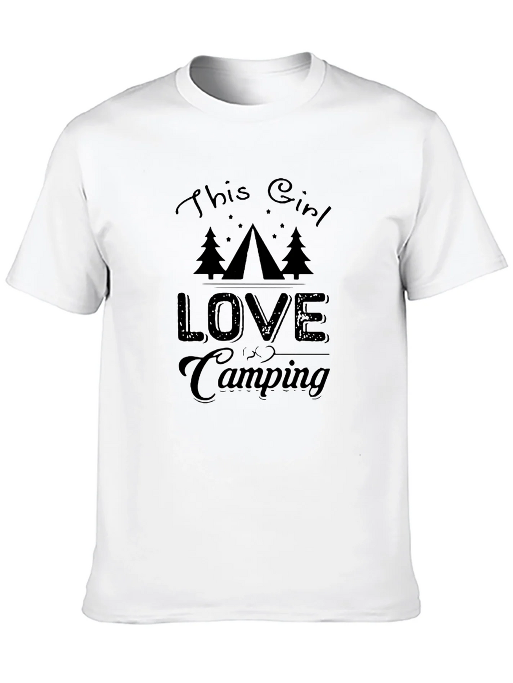 This Girl Loves Camping Graphic Tee - Black product image 9