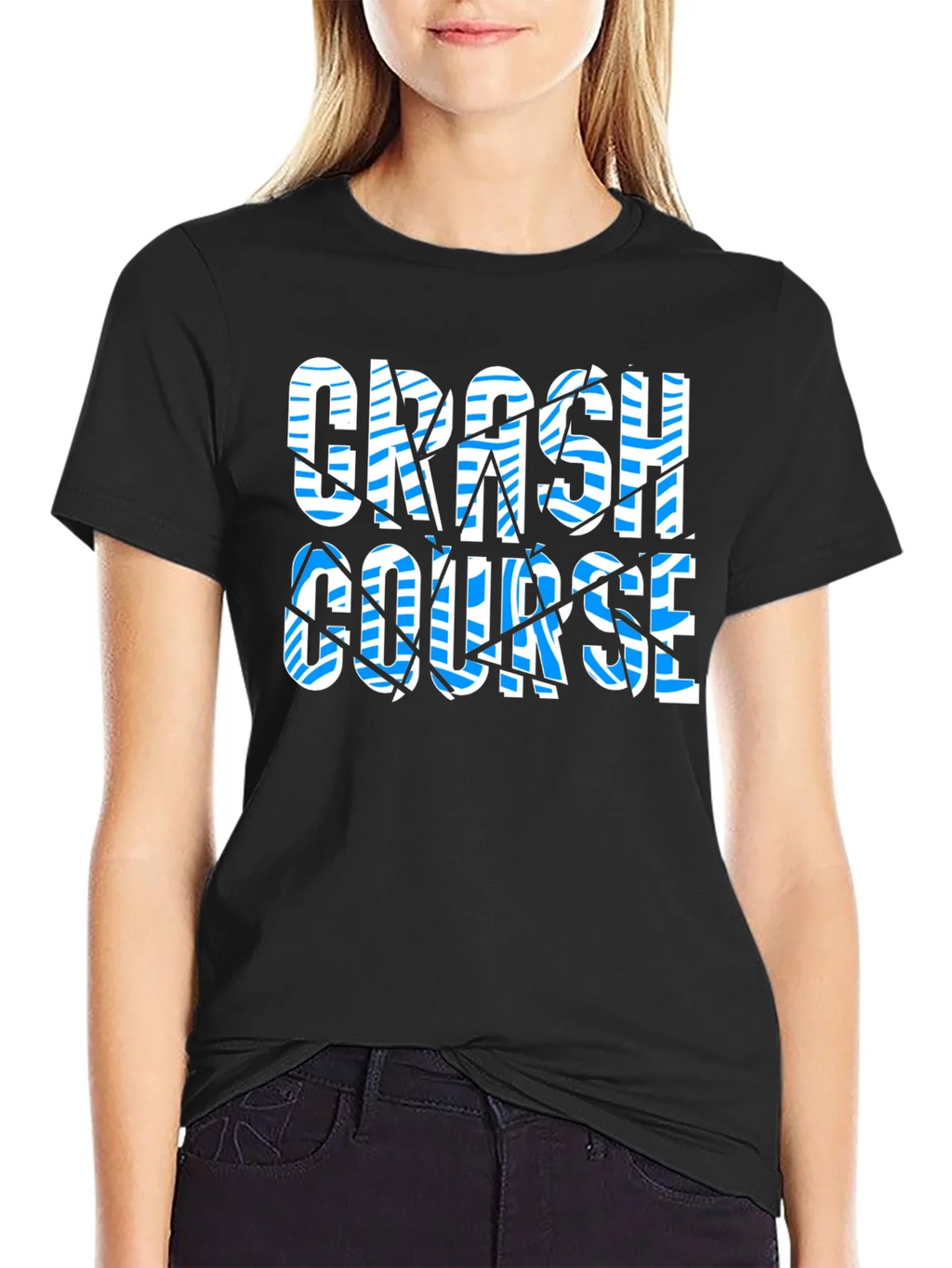 Crash Course Graphic Print Black T-Shirt product image 2