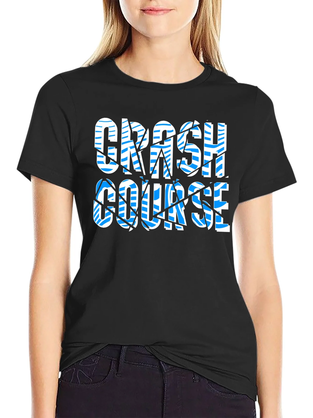 Crash Course Graphic Print Black T-Shirt product image 2
