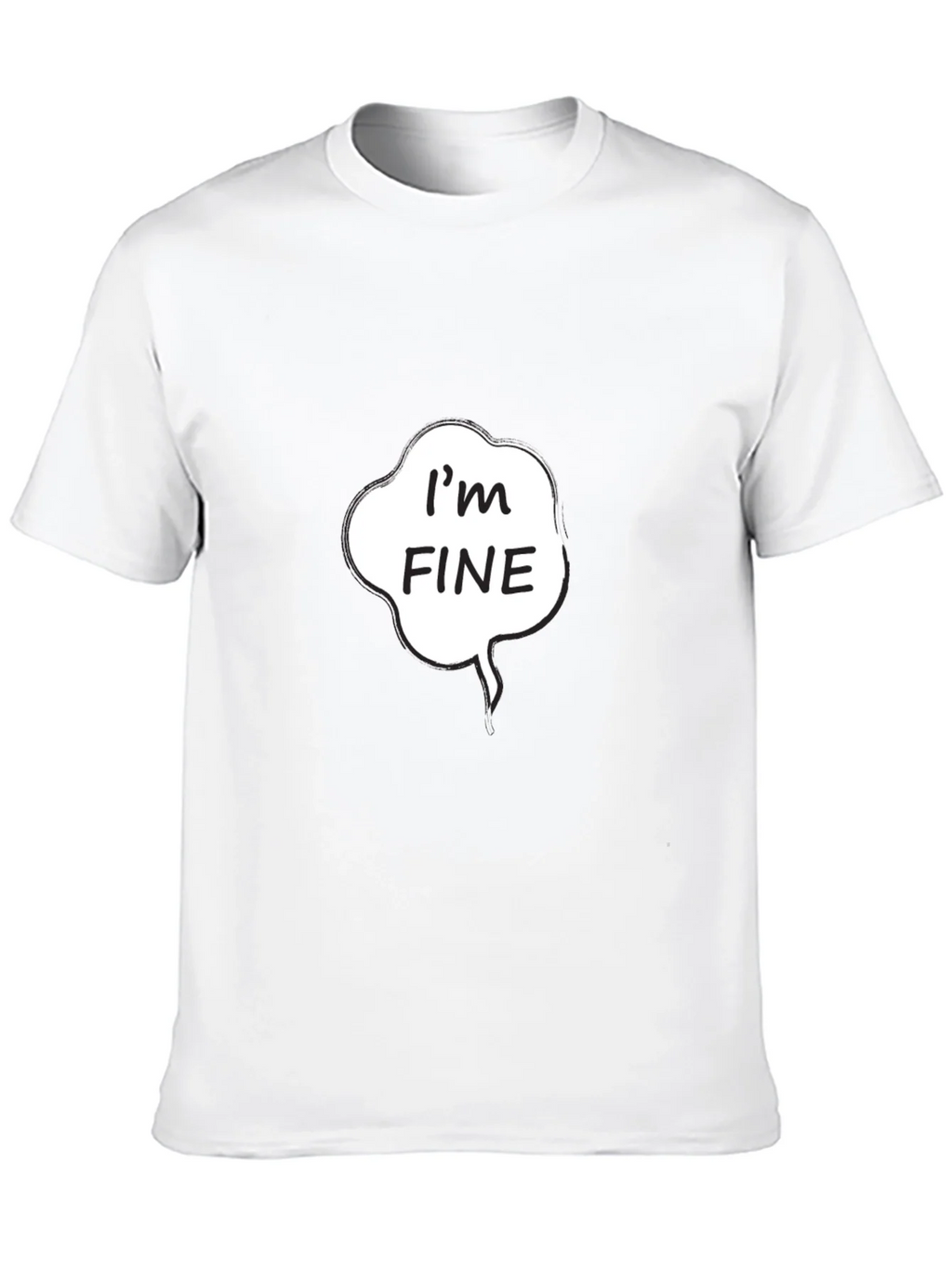 Im Fine Graphic Tee - Black Cotton Casual Shirt product image 5