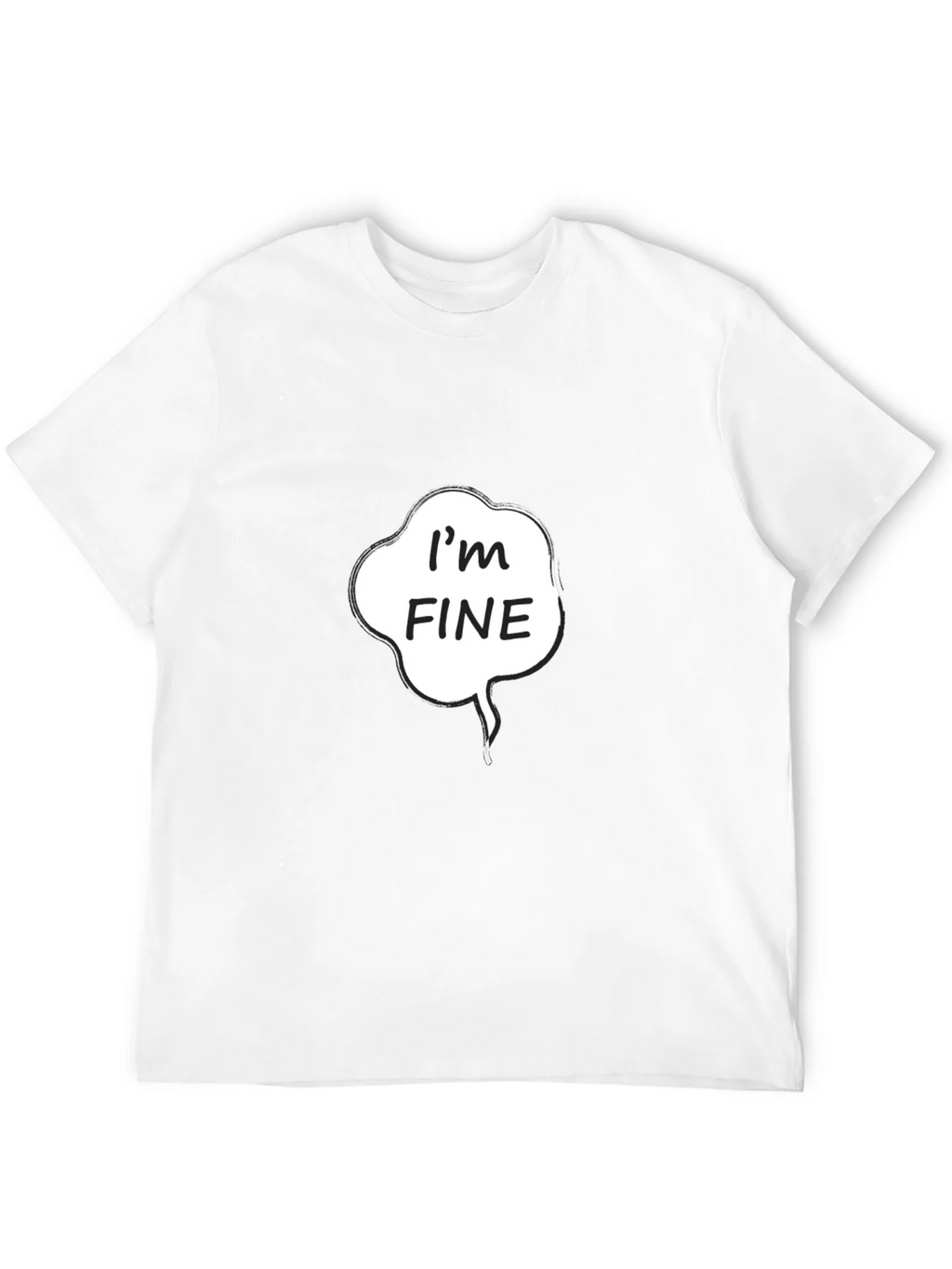 Im Fine Graphic Tee - Black Cotton Casual Shirt product image 6