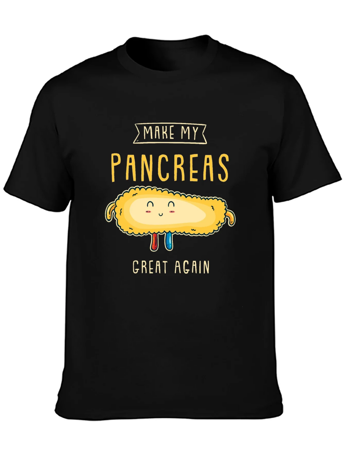 Make My Pancreas Great Again Black T-Shirt product image 3