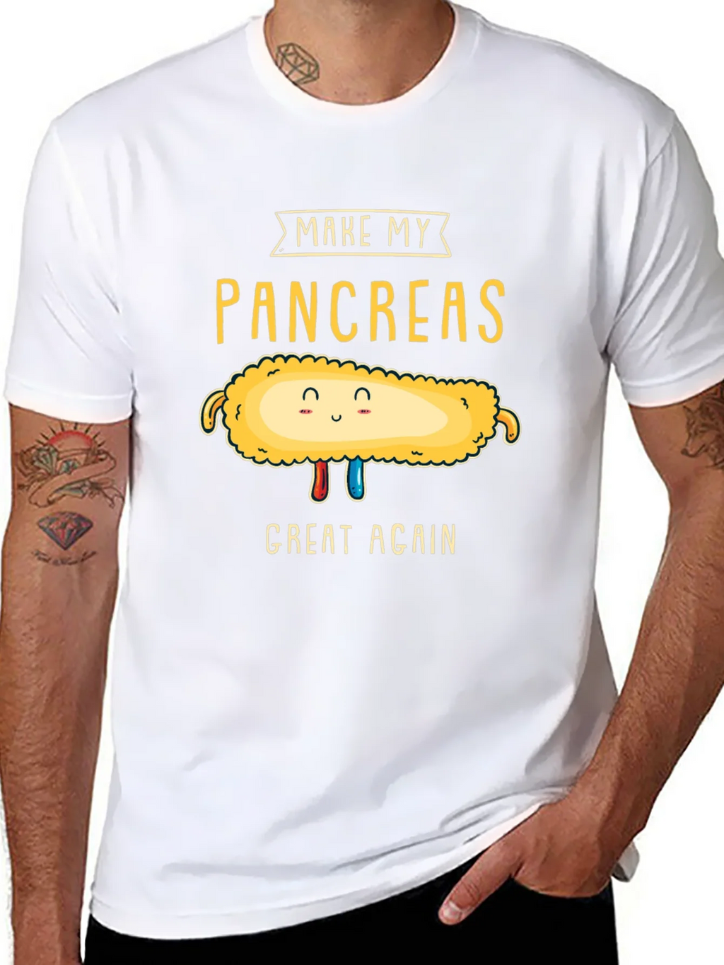Make My Pancreas Great Again Black T-Shirt product image 7