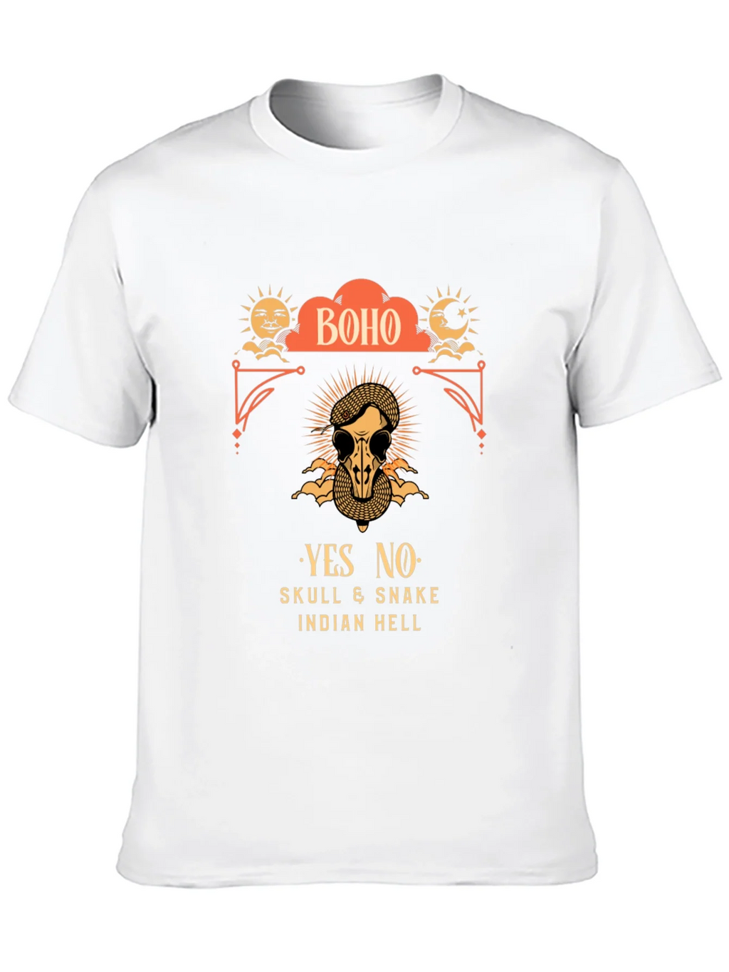 Boho Skull & Snake Graphic T-Shirt product image 7