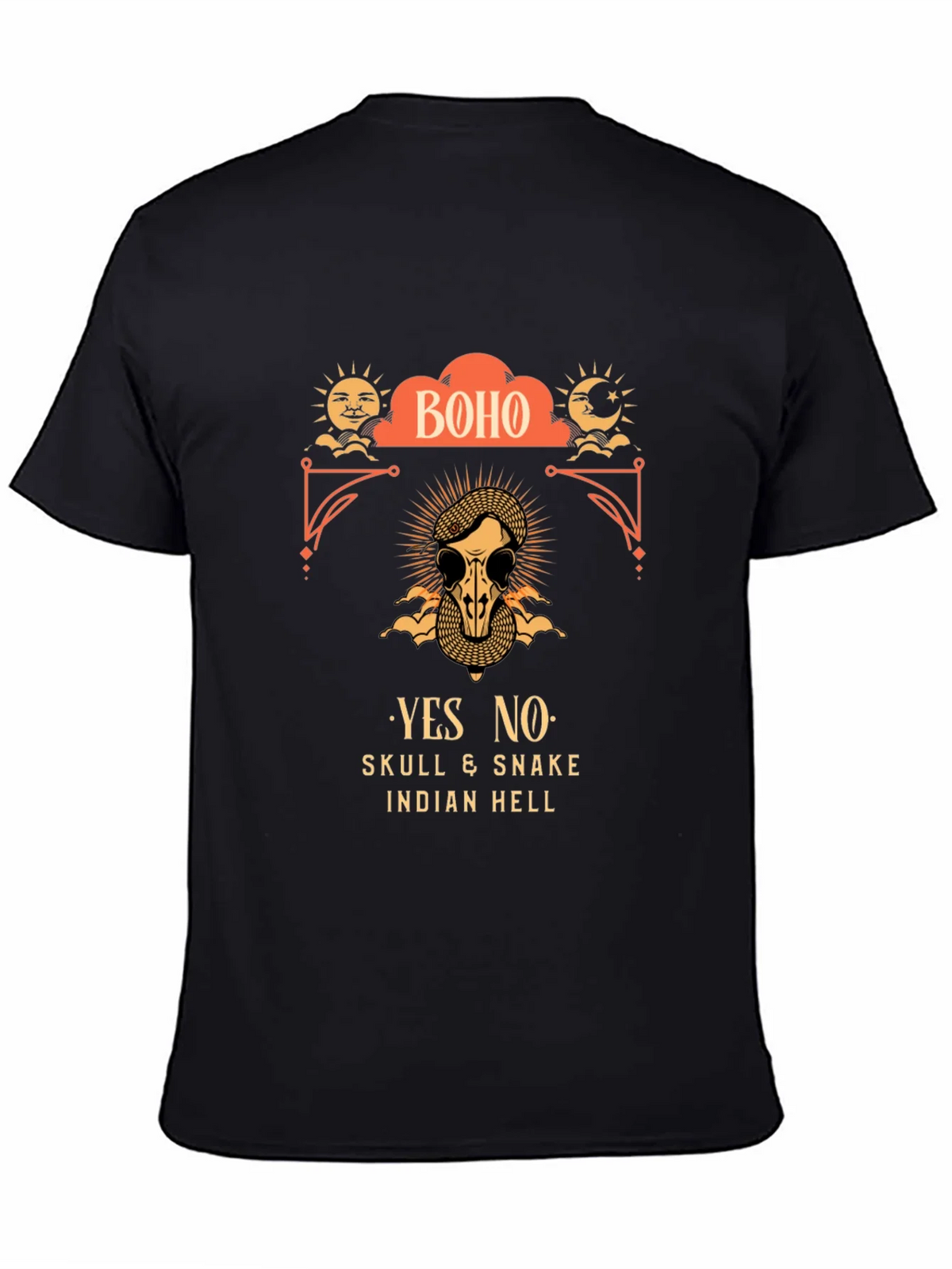 Boho Skull & Snake Graphic T-Shirt product image 3