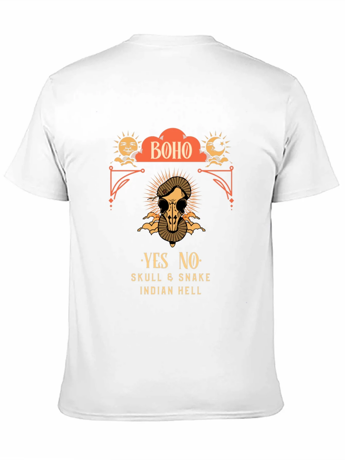 Boho Skull & Snake Graphic T-Shirt product image 8
