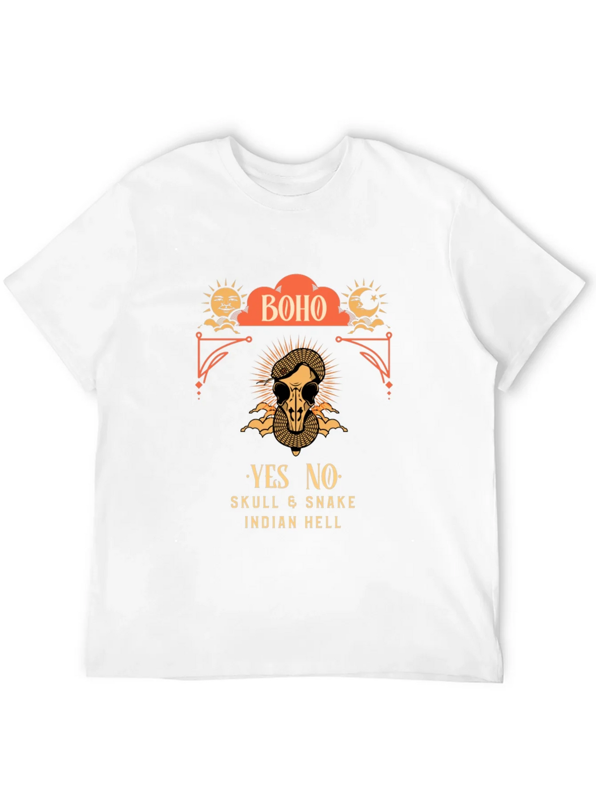 Boho Skull & Snake Graphic T-Shirt product image 9