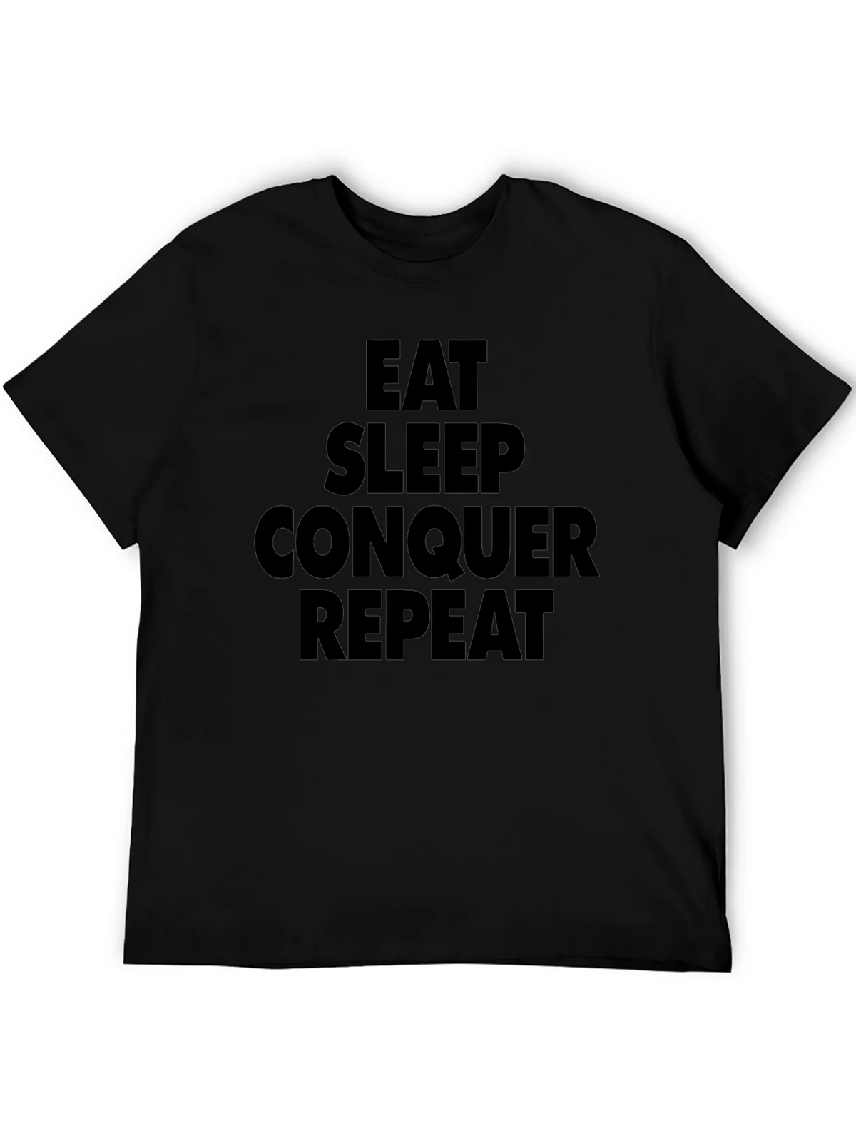 Eat Sleep Conquer Repeat Black T-Shirt product image 5
