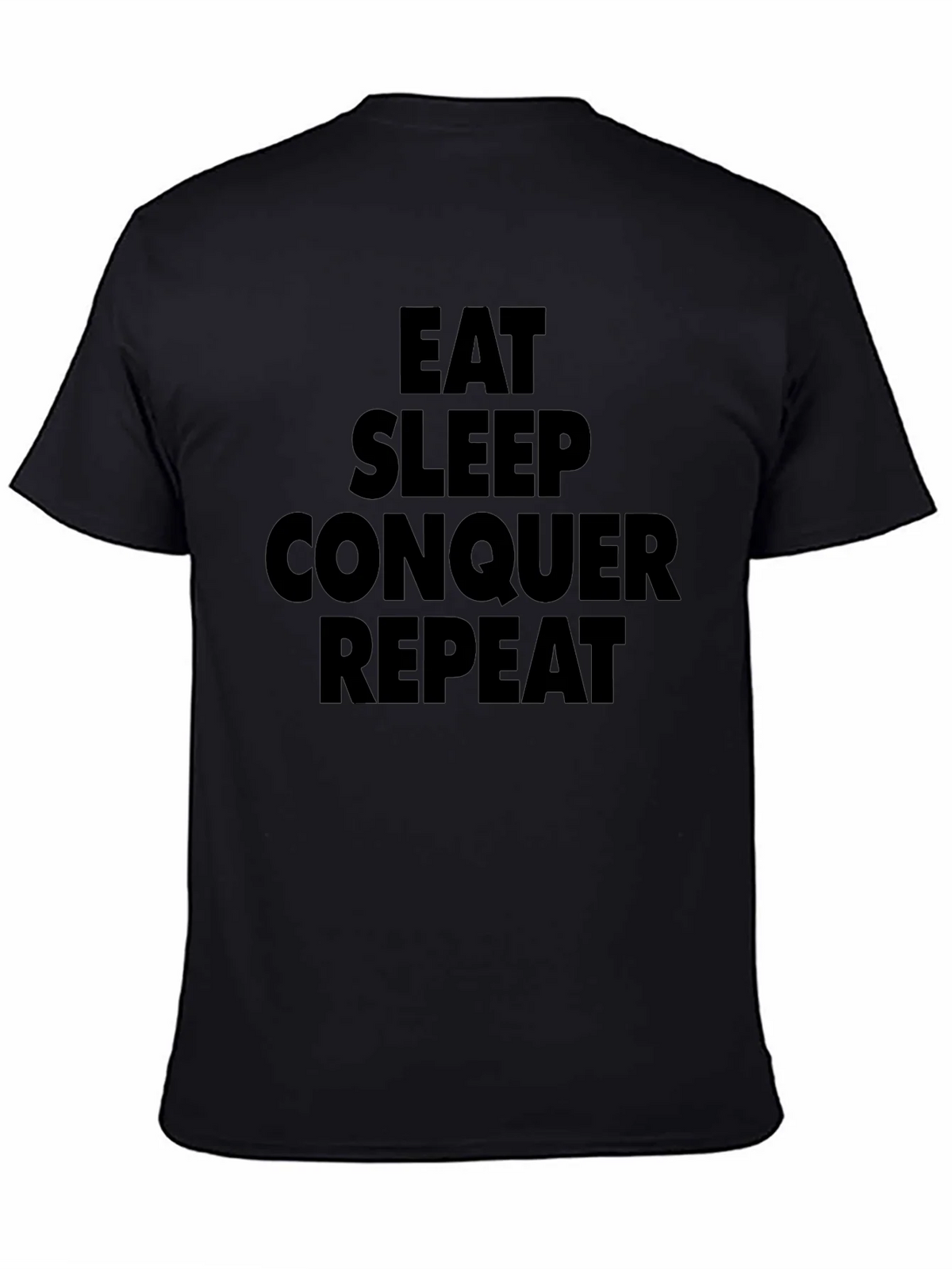 Eat Sleep Conquer Repeat Black T-Shirt product image 4