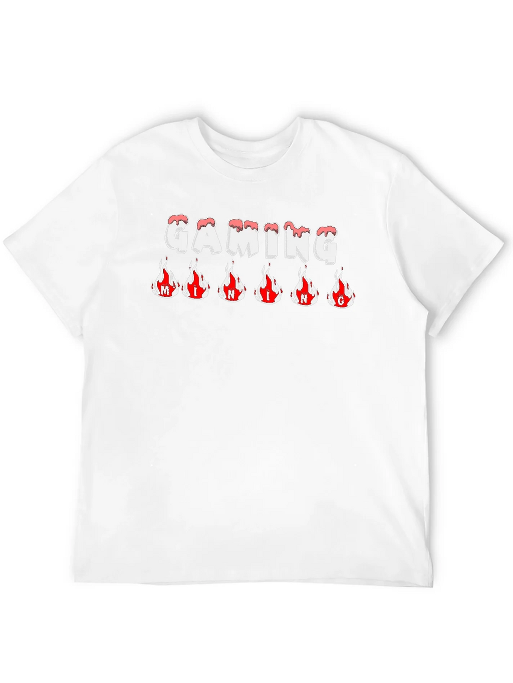 Gaming T-Shirt - Flaming Letters - Black Tee product image 11
