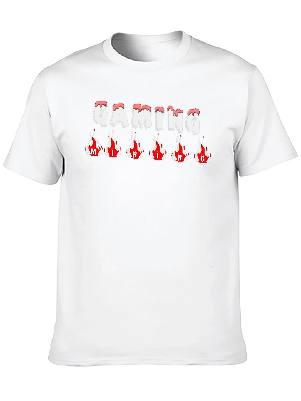 Gaming T-Shirt - Flaming Letters - Black Tee product image 9