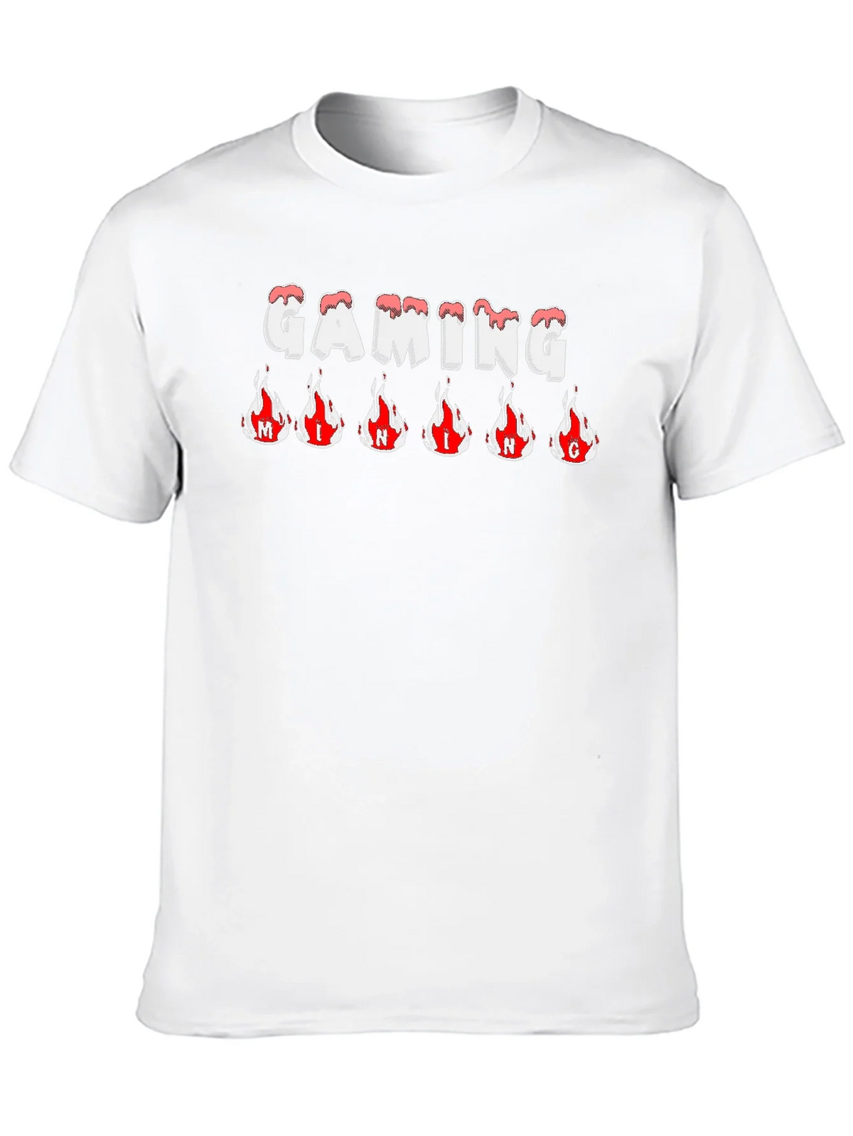 Gaming T-Shirt - Flaming Letters - Black Tee product image 9