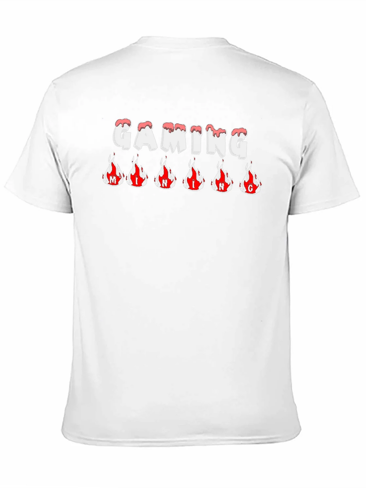 Gaming T-Shirt - Flaming Letters - Black Tee product image 10