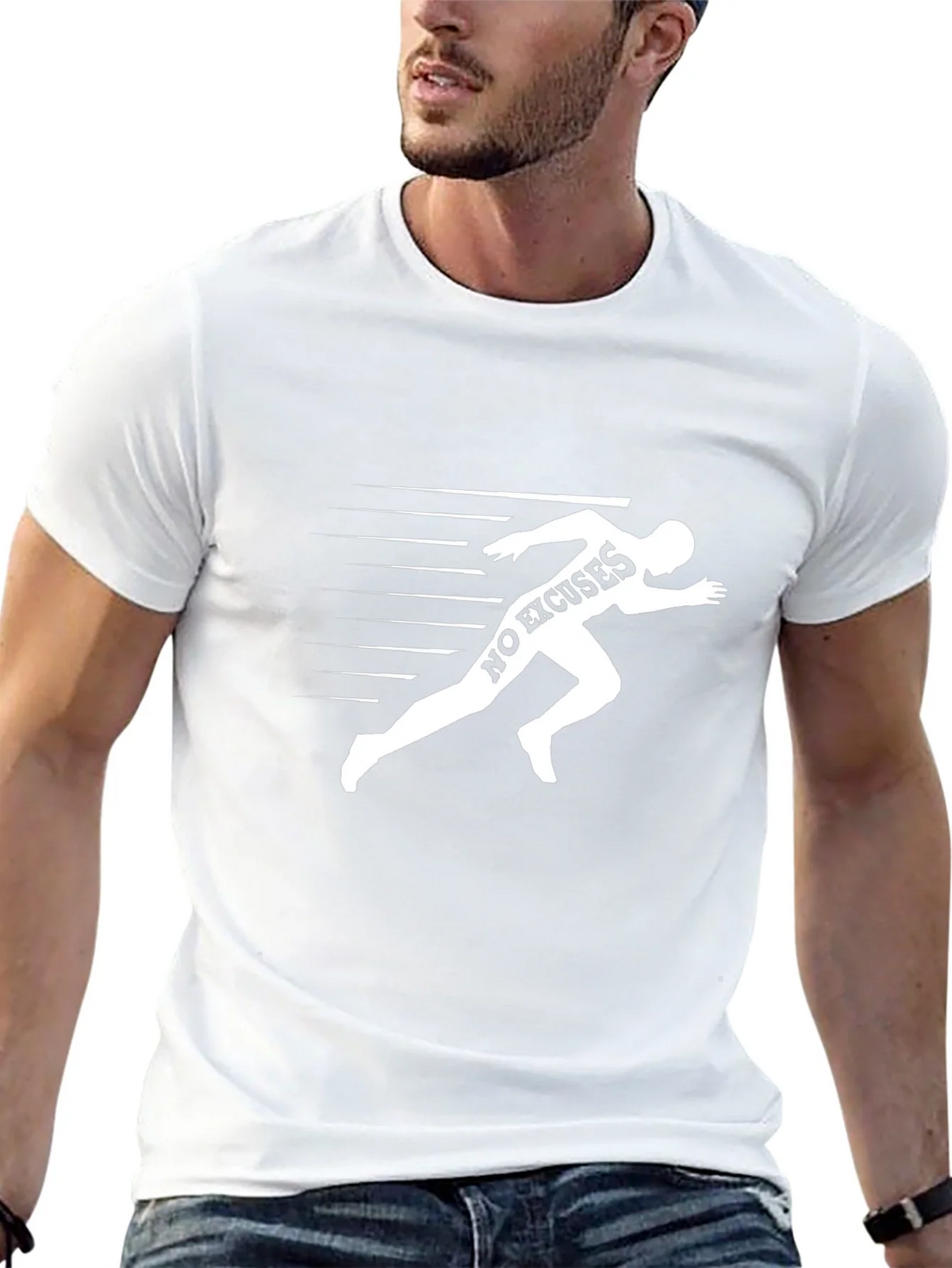 No Excuses Runner Graphic T-Shirt - Black product image 12
