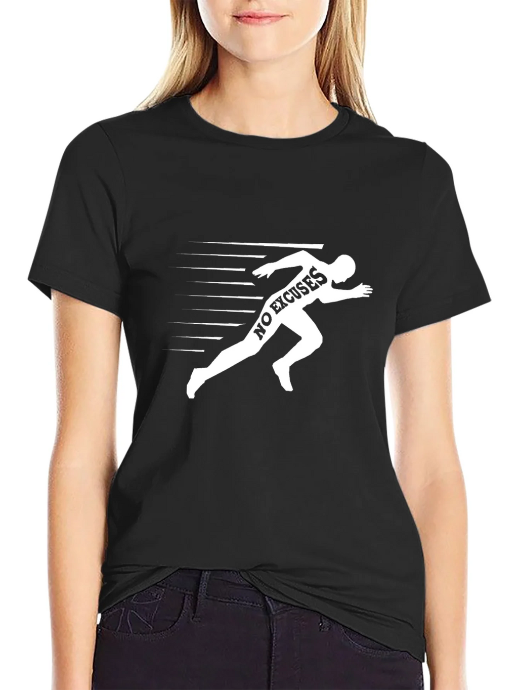 No Excuses Runner Graphic T-Shirt - Black product image 2