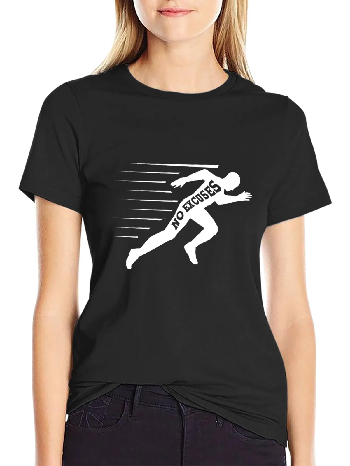 No Excuses Runner Graphic T-Shirt - Black product image 2