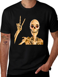 Skeleton with Heart Glasses T-Shirt product image 1