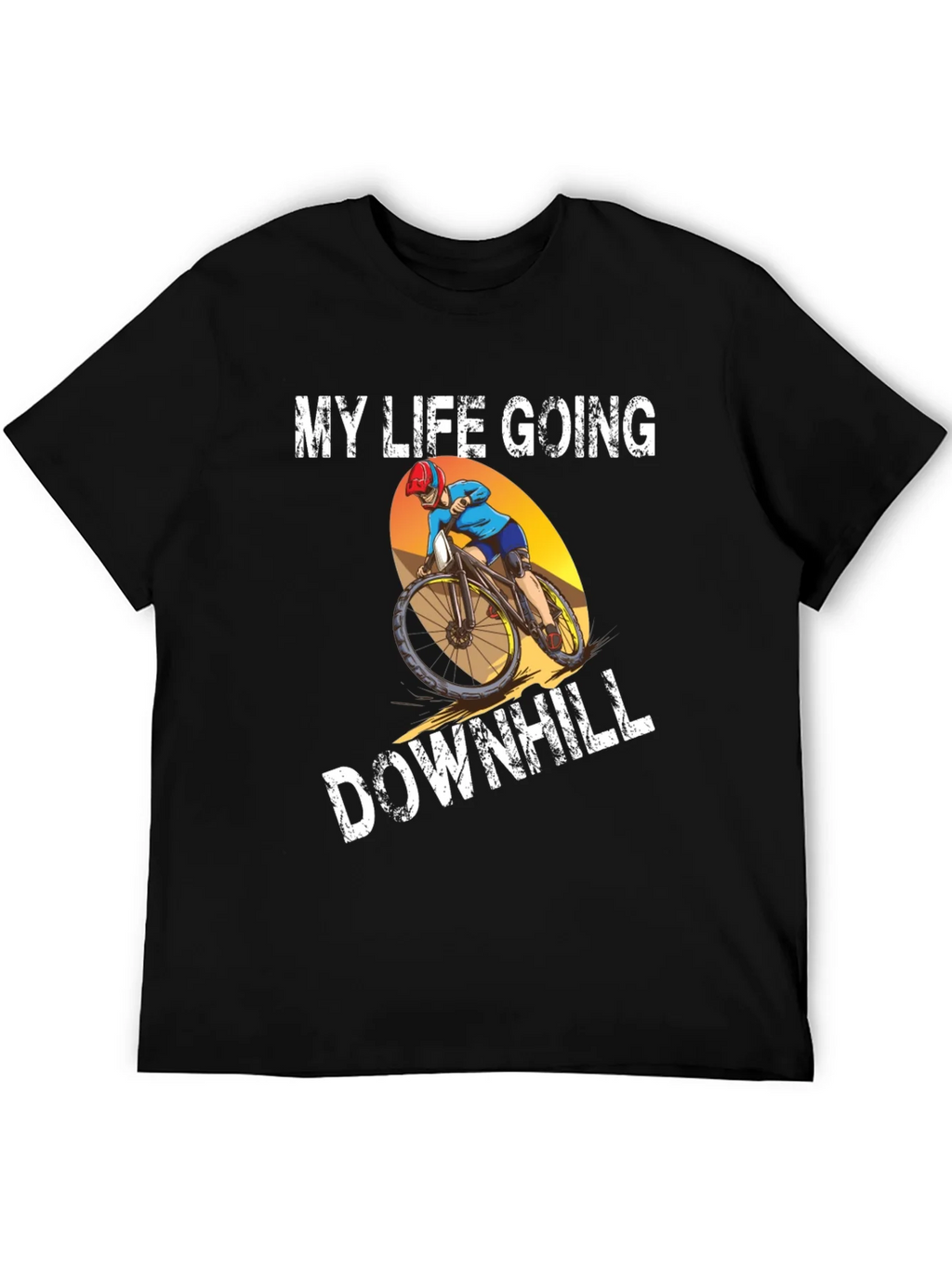 My Life Going Downhill T-Shirt Biker Graphic Tee product image 5