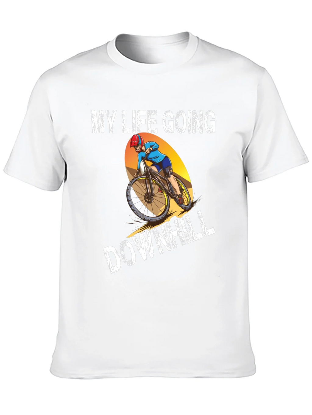 My Life Going Downhill T-Shirt Biker Graphic Tee product image 9