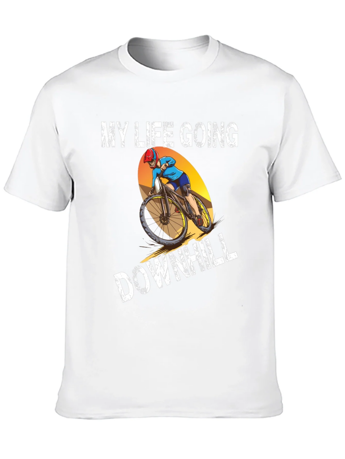My Life Going Downhill T-Shirt Biker Graphic Tee product image 9