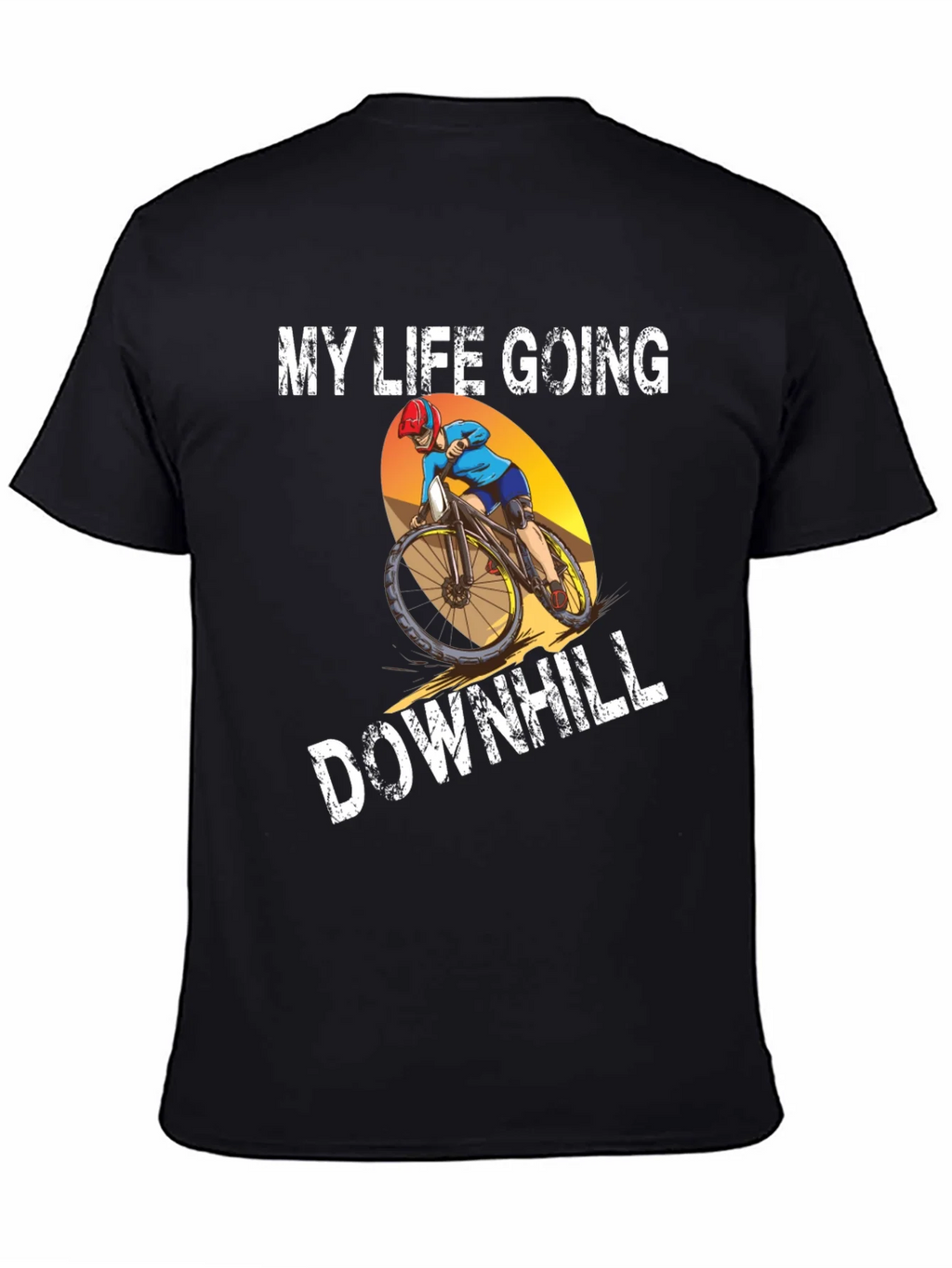 My Life Going Downhill T-Shirt Biker Graphic Tee product image 4