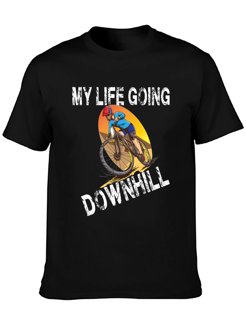 My Life Going Downhill T-Shirt Biker Graphic Tee product image 3