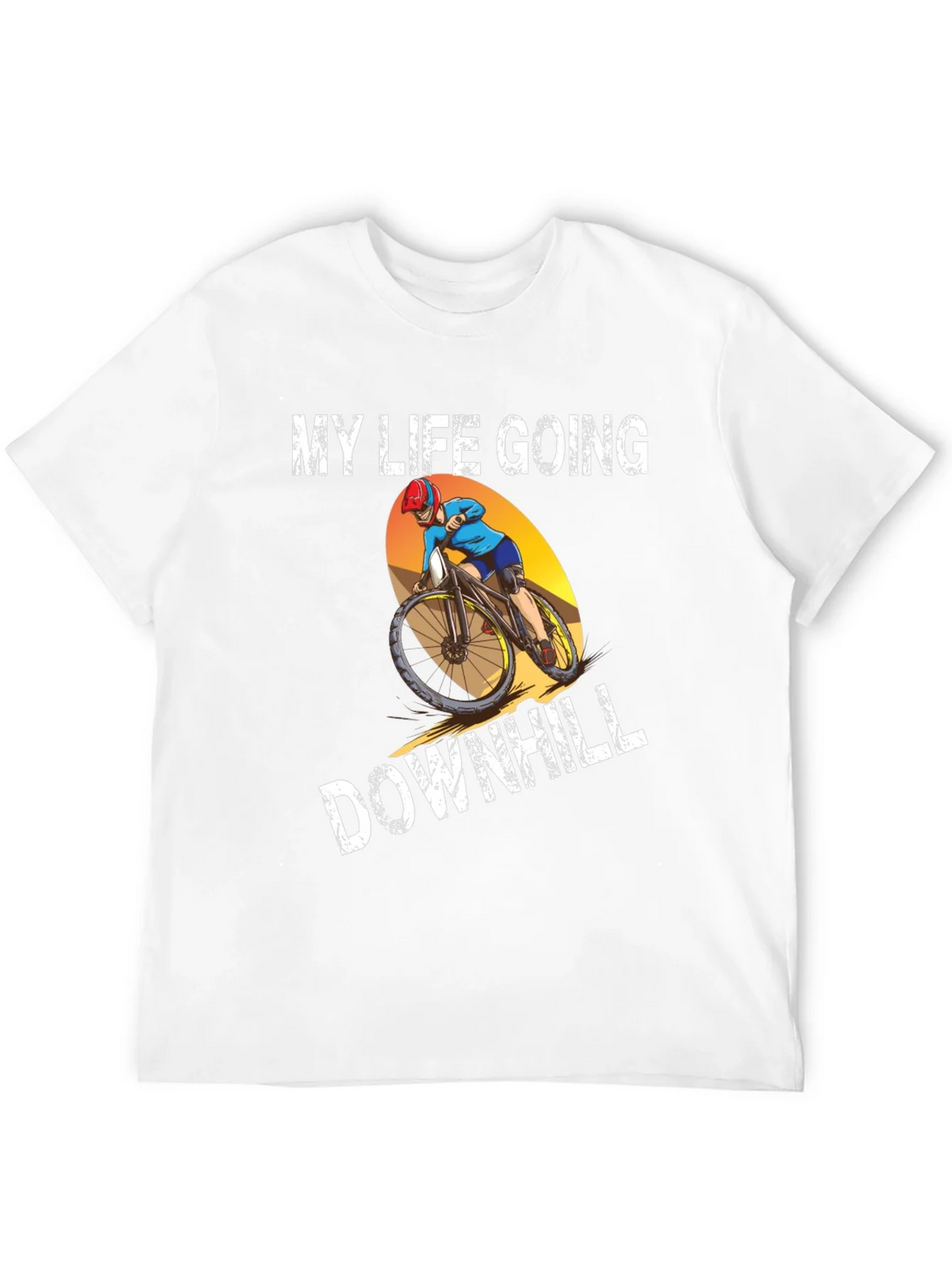My Life Going Downhill T-Shirt Biker Graphic Tee product image 11