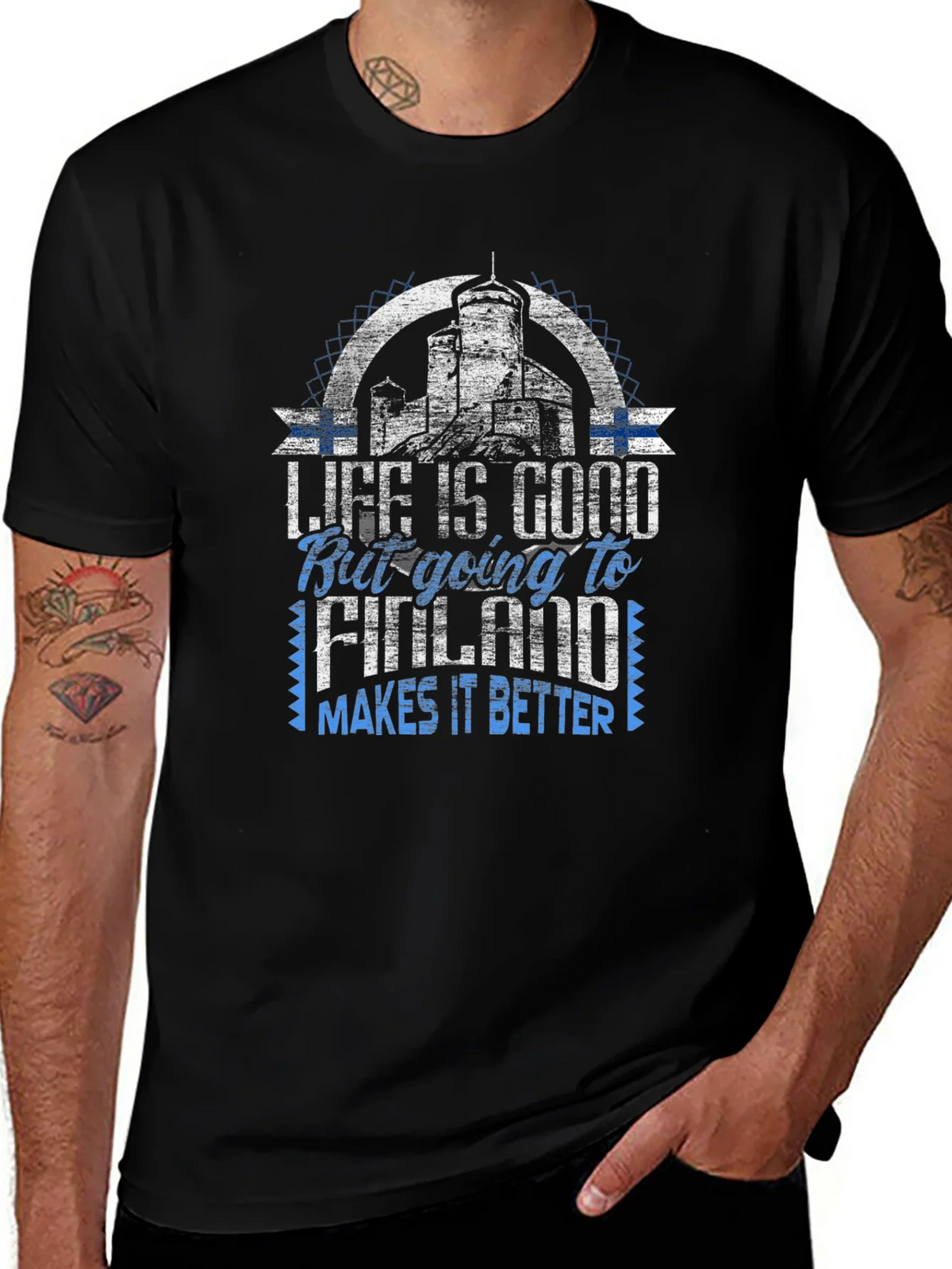 Life is Good Going to Finland T-Shirt product image 1