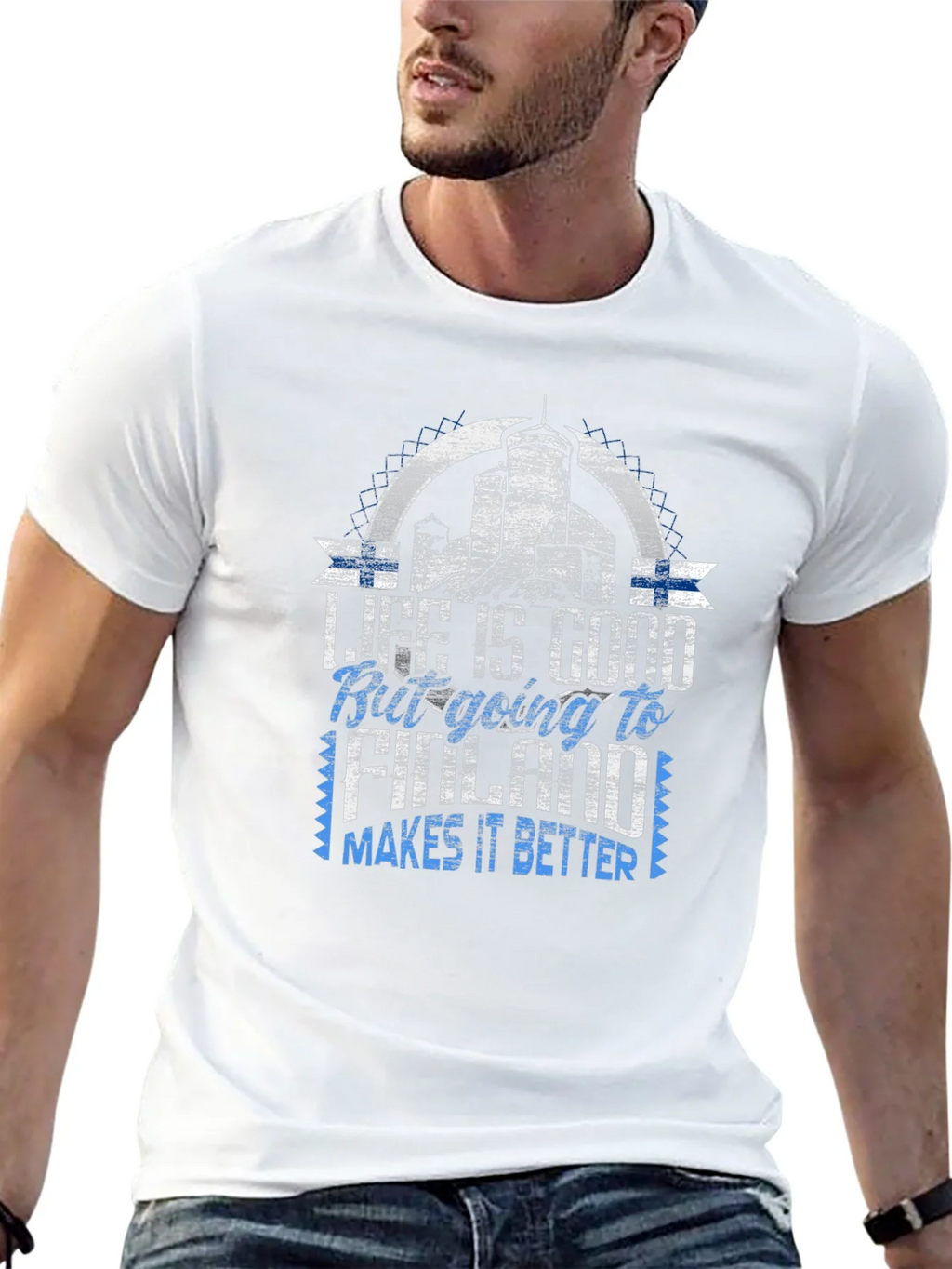 Life is Good Going to Finland T-Shirt product image 12