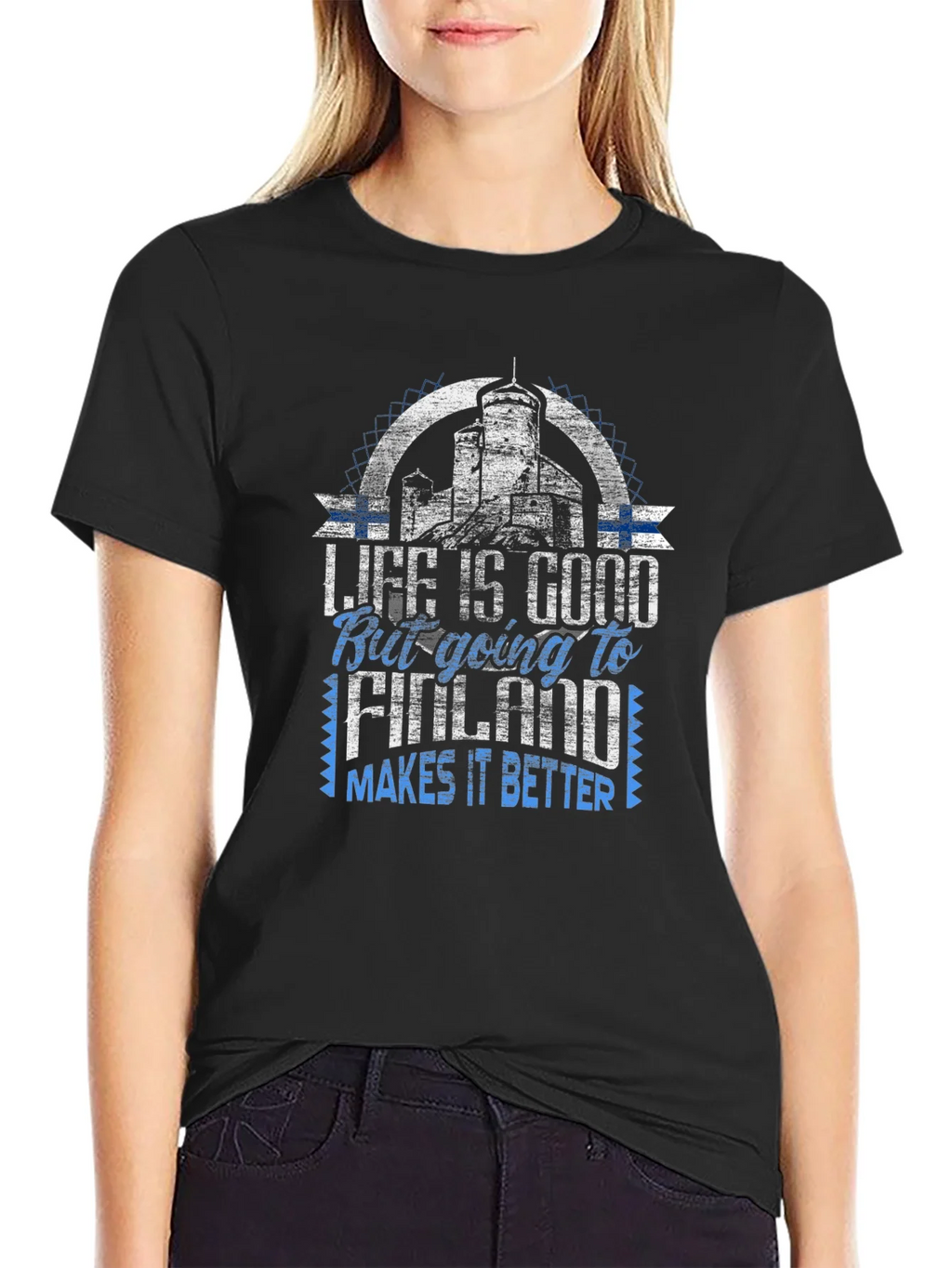 Life is Good Going to Finland T-Shirt product image 2