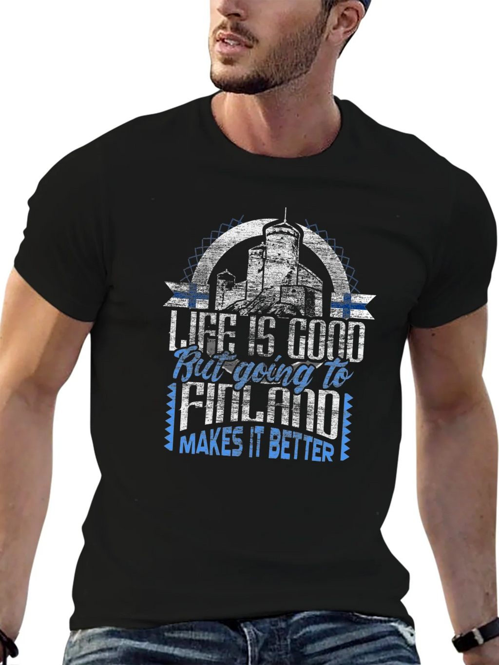 Life is Good Going to Finland T-Shirt product image 6