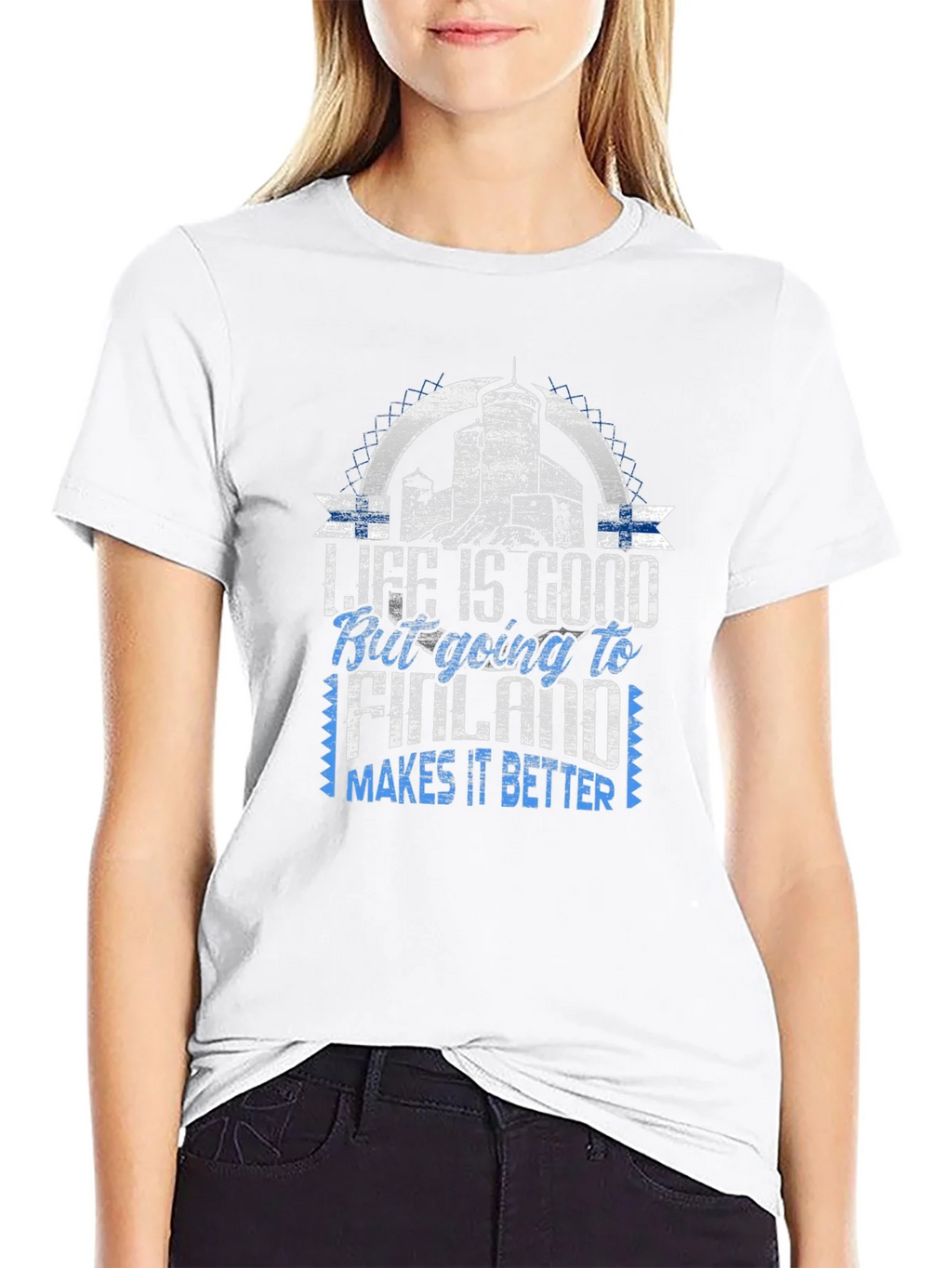 Life is Good Going to Finland T-Shirt product image 8