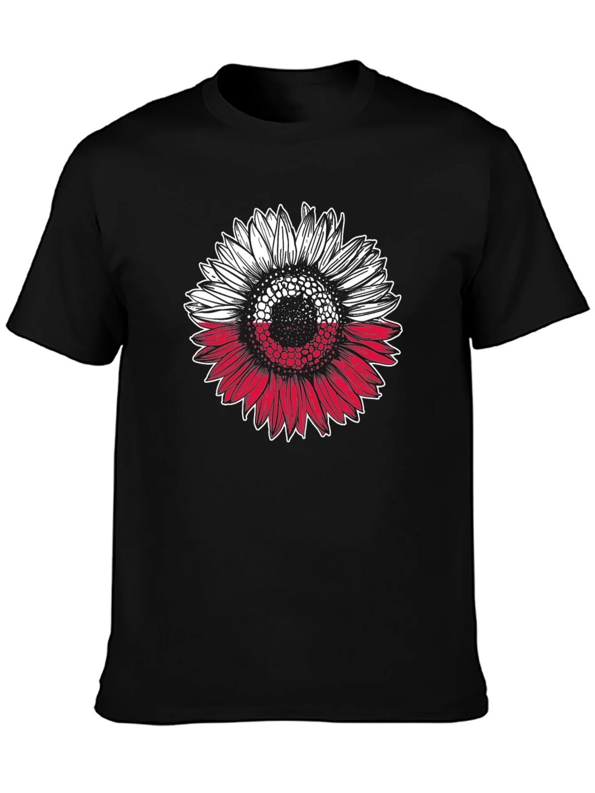 Poland Flag Sunflower Graphic T-Shirt product image 3